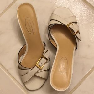 Talbots white heel sandals